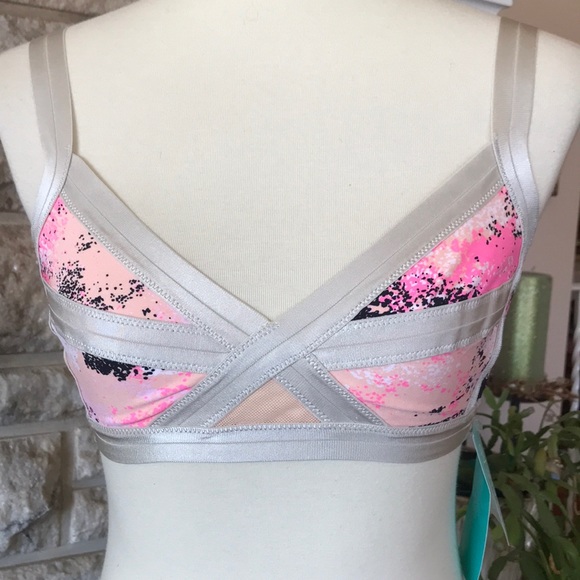 Strappy Bandage pastel splatter bikini top - Picture 2 of 6